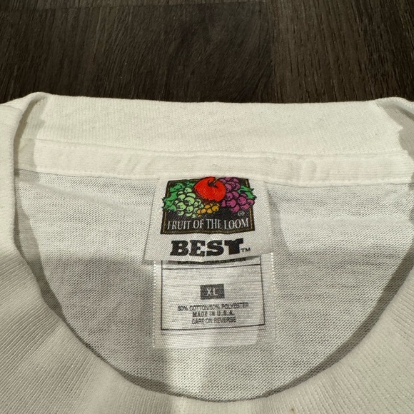 Vintage 1996 White Racing Graphic T-Shirt - Picture 3 of 4